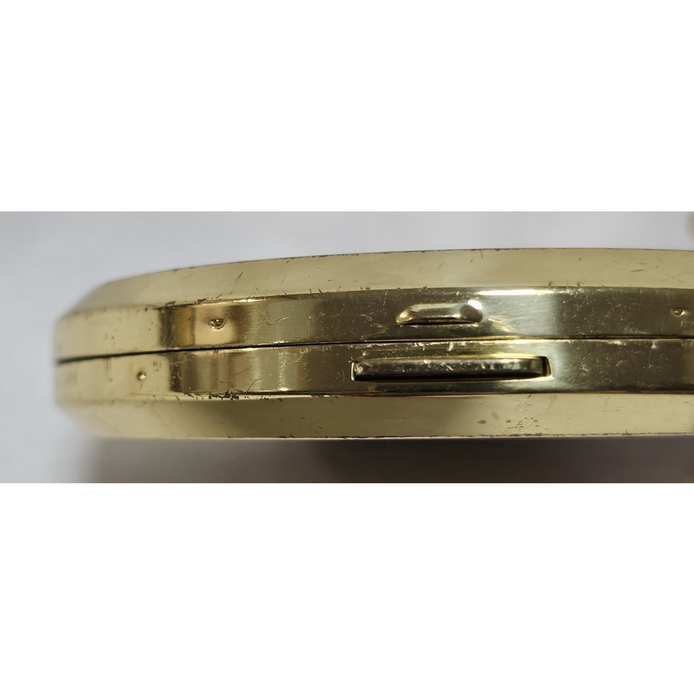 Vintage 1930-1940's Japan Art of Chokin Gold Silver Floral Nacon Compact Unused - Picture 6 of 12